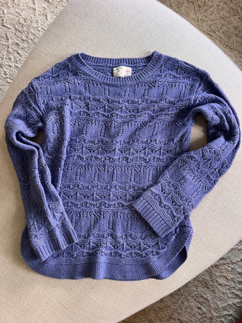 Fat Face Open-Knit Crewneck Sweater